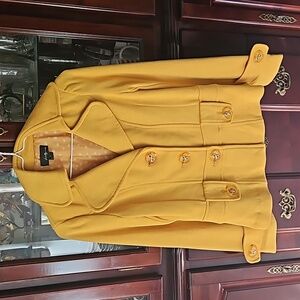 FOREVER 21 VINTAGE MUSTARD PEA COAT